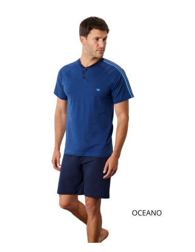 Men's cotton jersey short pajamas Il Granchio GP1157
