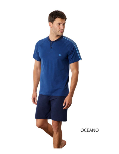 Men's cotton jersey short pajamas Il Granchio GP1157