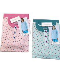 Women's seraphine cotton jersey pajamas Karelpiu' KE0080 2