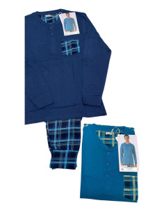 Pigiama uomo a manica lunga in jersey di cotone Karelpiu' KE0269 2