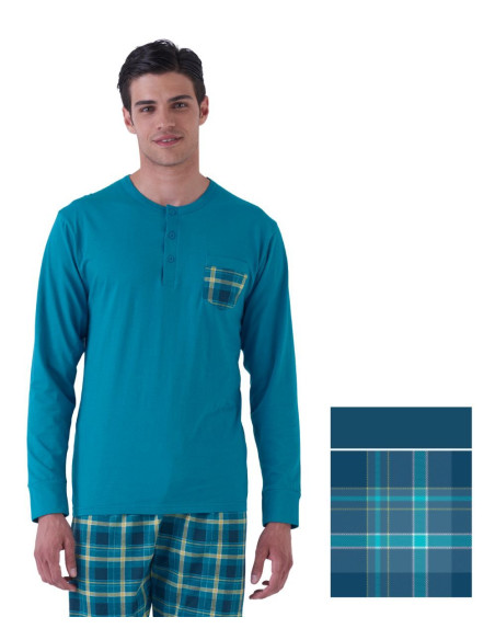 Pigiama uomo a manica lunga in jersey di cotone Karelpiu' KE0269