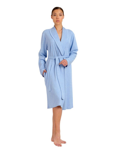Women's cotton jersey crossed dressing gown Mida V955