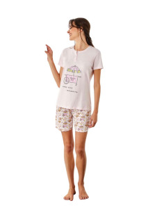 Pigiama donna a manica corta in jersey di cotone Il Granchio Lady GP5128 2