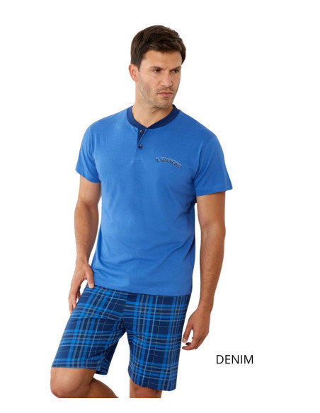 Men's cotton jersey short pajamas Il Granchio GP1159