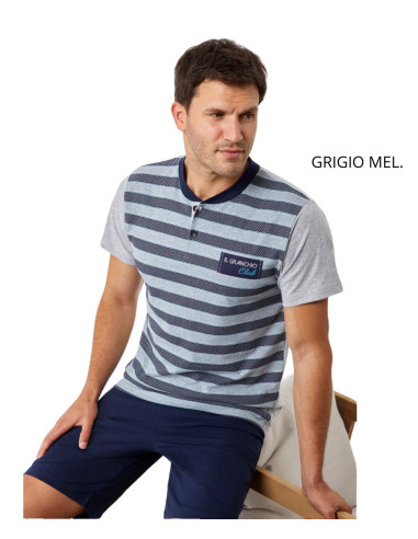 Men's cotton jersey short pajamas Il Granchio GP1156