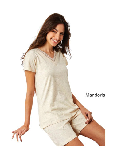 Women's half sleeves cotton jersey pajamas Il Granchio Lady GP5129