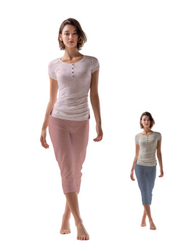 Pigiama donna a manica corta in jersey di cotone Cippi 5761