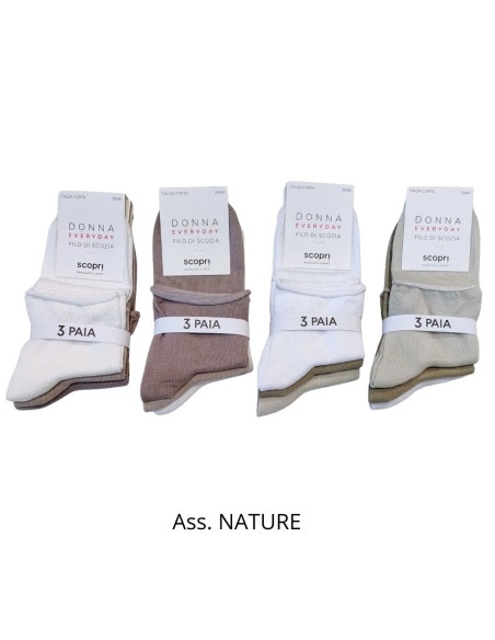 Group 3 stretch cotton raw cut short socks Scopri Ribes