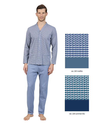 Men's mercerized cotton jersey opened pajamas Bip Bip 3782