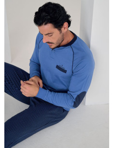 Pigiama uomo in jersey di cotone a manica lunga Navigare 141969
