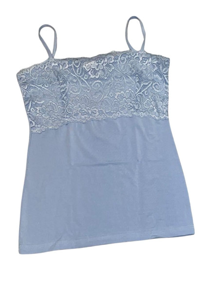 Canottiera donna in micromodal e pizzo Tramonte 721