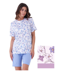 Woman short sleeves cotton jersey calibrated pajamas Karelpiu' KE0053