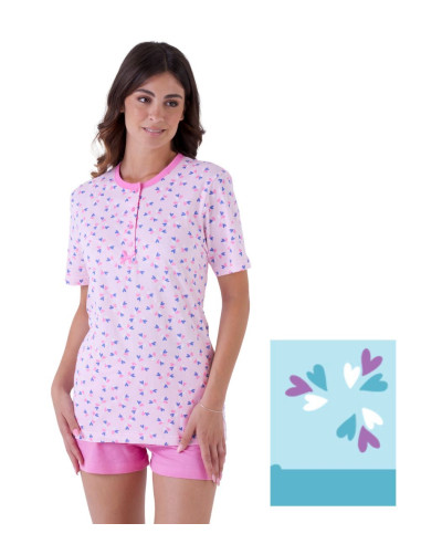 Pigiama donna a manica corta in cotone Karelpiu' KE0106
