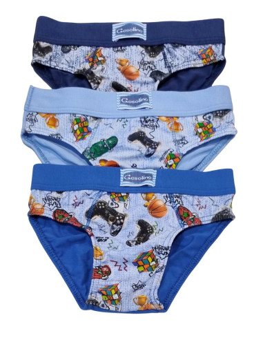 Group 6 boy stretch cotton briefs Gasolino U3855