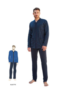 Men's opened cotton jersey pajamas Nottingham NPA560 2