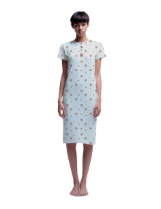 Camicia da notte donna a manica corta in jersey di cotone Cippi 6782