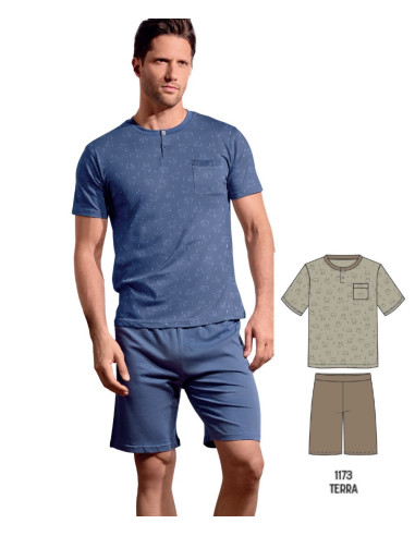 Pigiama uomo corto in jersey di cotone Infiore Uomo DSR754255