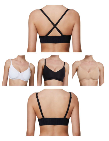Micro microfiber-heat-sealed padded bra Jadea Nuvola
