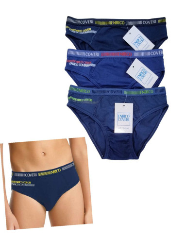 Gruppo 6 slip ragazzo in cotone elasticizzato Enrico Coveri ES4181