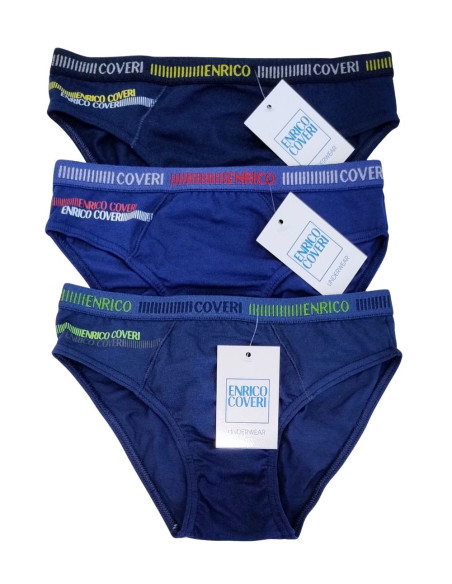 Gruppo 6 slip ragazzo in cotone elasticizzato Enrico Coveri ES4181