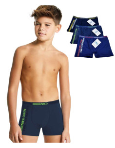 Gruppo 6 boxer ragazzo in cotone elasticizzato Enrico Coveri EB4181