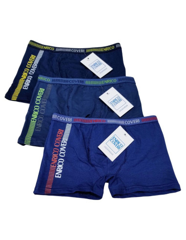 Gruppo 6 boxer ragazzo in cotone elasticizzato Enrico Coveri EB4181