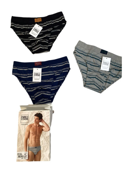 Gruppo 6 slip uomo in cotone elasticizzato Enrico Coveri ES1327
