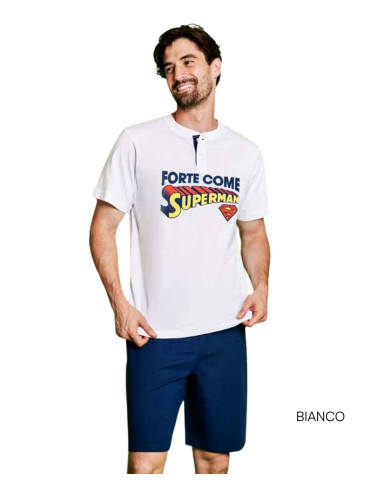 Pigiama uomo a manica corta in jersey di cotone Spiderman DCM7769