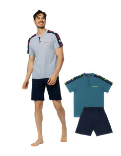 Pigiama uomo corto in jersey di cotone Lotto LP1230