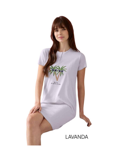 Woman cotton jersey short maxi t-shirt E. Coveri EP5326
