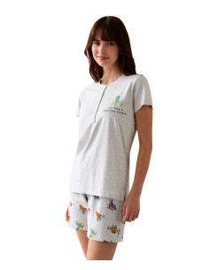 Women's half sleeves cotton jersey pajamas Enrico Coveri EP5365 2