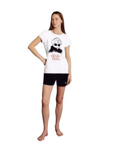 Woman half sleeves cotton jersey pajamas The Devil wears Prada DYD0885