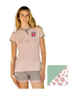 Pigiama corto da ragazza in jersey di cotone Irge SDC222