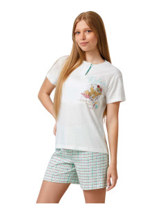 Girl's cotton jersey short pajamas Il Granchietto GP7136 2