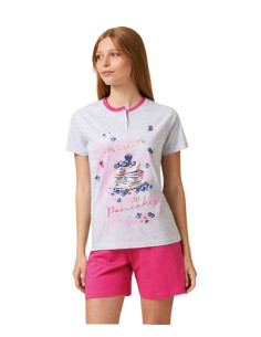 Girl's cotton jersey short pajamas Il Granchietto GP7137
