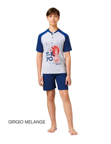 Pigiama corto da ragazzo in jersey di cotone Il Granchietto GP4157