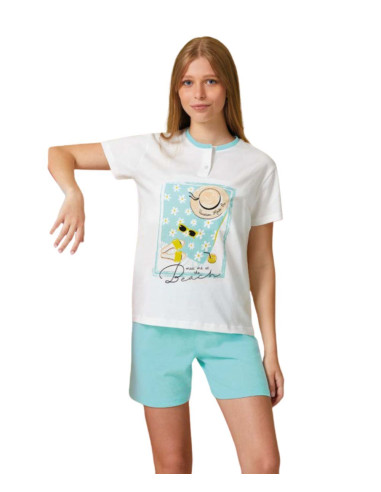 Girl's cotton jersey short pajamas Il Granchietto GP7138