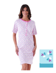 Camicia da notte donna a manica corta Karelpiu' KE0107