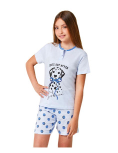 Girl's cotton jersey short pajamas Il Granchietto GP7128