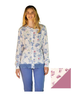 Pigiama donna aperto in jersey di cotone Irge IRL2566