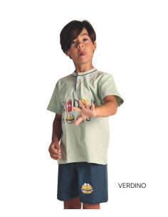 Pigiama corto da bambino in jersey di cotone Gary 2157-3157 2