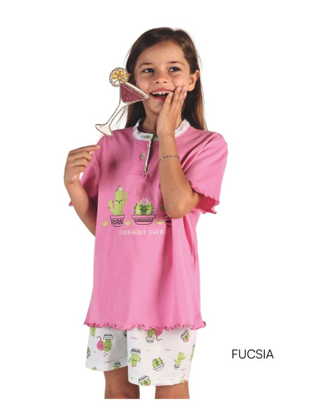 Girl's cotton jersey short pajamas Gary 2141-3141