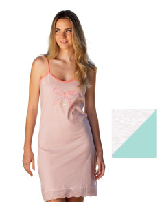 Camicia da notte donna a spallina stretta in cotone Irge MIC2609