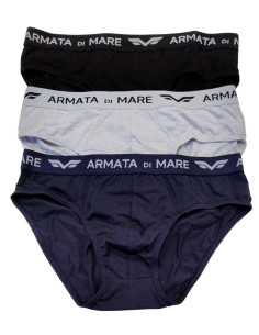Gruppo di 2 slip uomo in cotone elasticizzato vita bassa con logo nell'elastico. 2