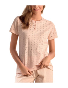 Pigiama donna a manica corta in jersey di cotone Infiore Young YNG654140 2