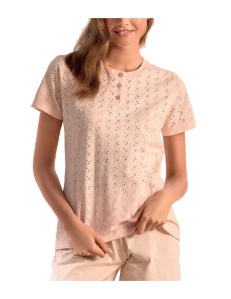 Pigiama donna a manica corta in jersey di cotone Infiore Young YNG654140