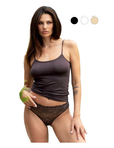 Canottiera donna a spalla stretta in bamboo Magic Dream Smeraldo