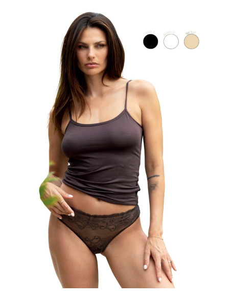 Canottiera donna a spalla stretta in bamboo Magic Dream Smeraldo