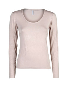 Women long sleeves stretch bamboo shirt Magic Dream Corallo 2
