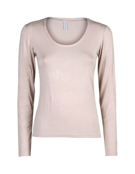Women long sleeves stretch bamboo shirt Magic Dream Corallo